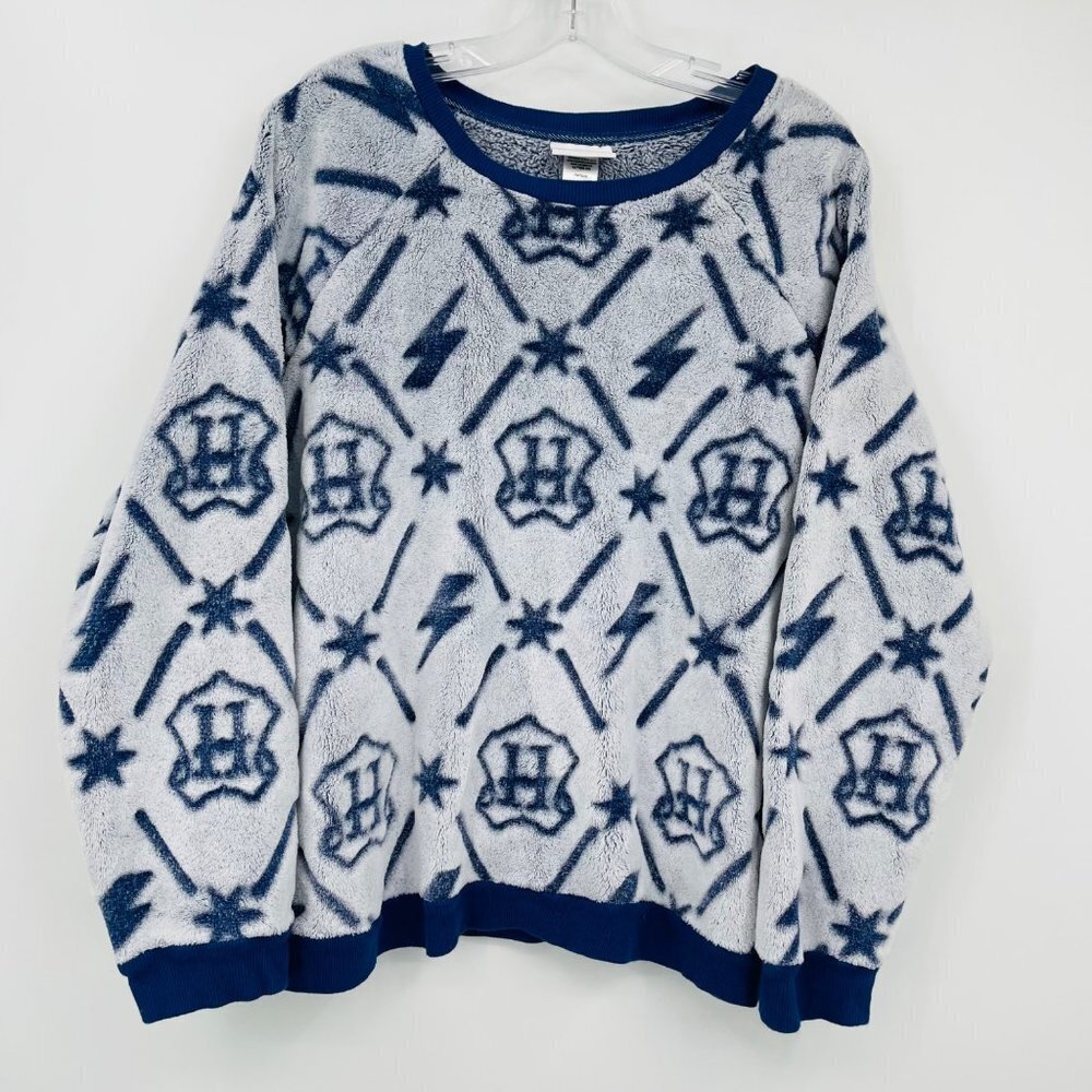Wizarding World Harry Potter Fleece Loungewear Sweatshirt Size XL Fuzzy Soft